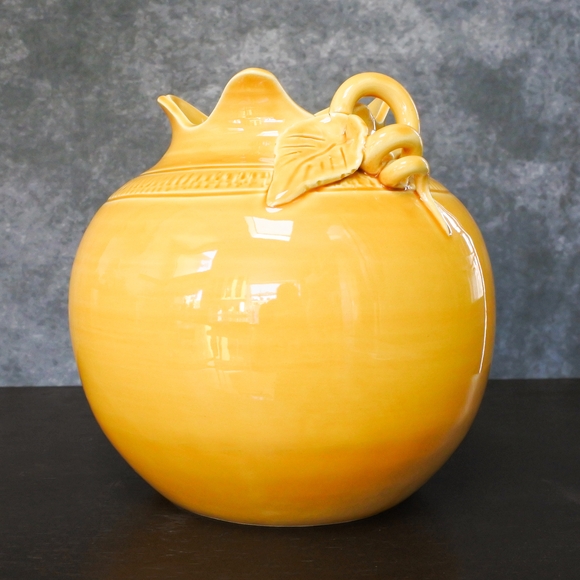 Vietri Made In Italy Mustard Yellow Art Pottery Planter Vase - Picture 2 of 9